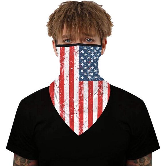 AIEOE American Flag Neck Gaiter Bandana Face Mask Scarf Unisex Multicolor - Picture 2 of 8